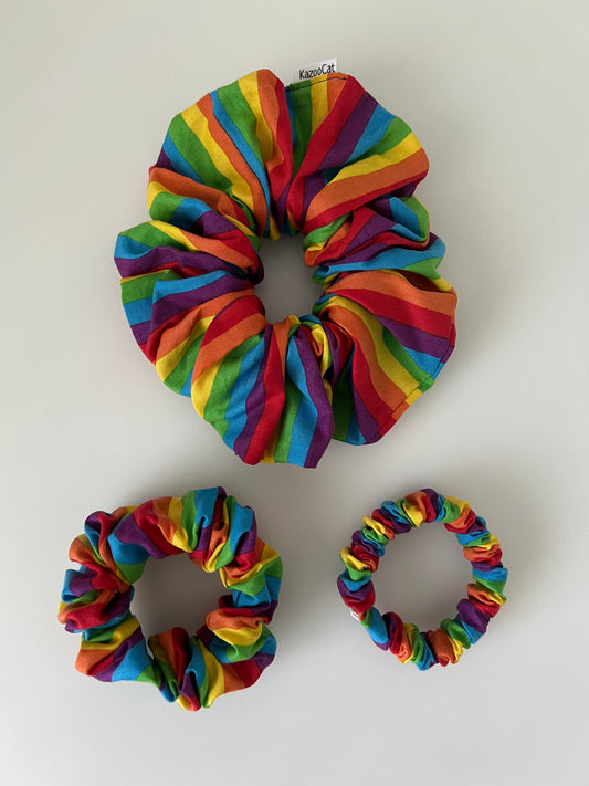 Rainbow Stripes Scrunchie