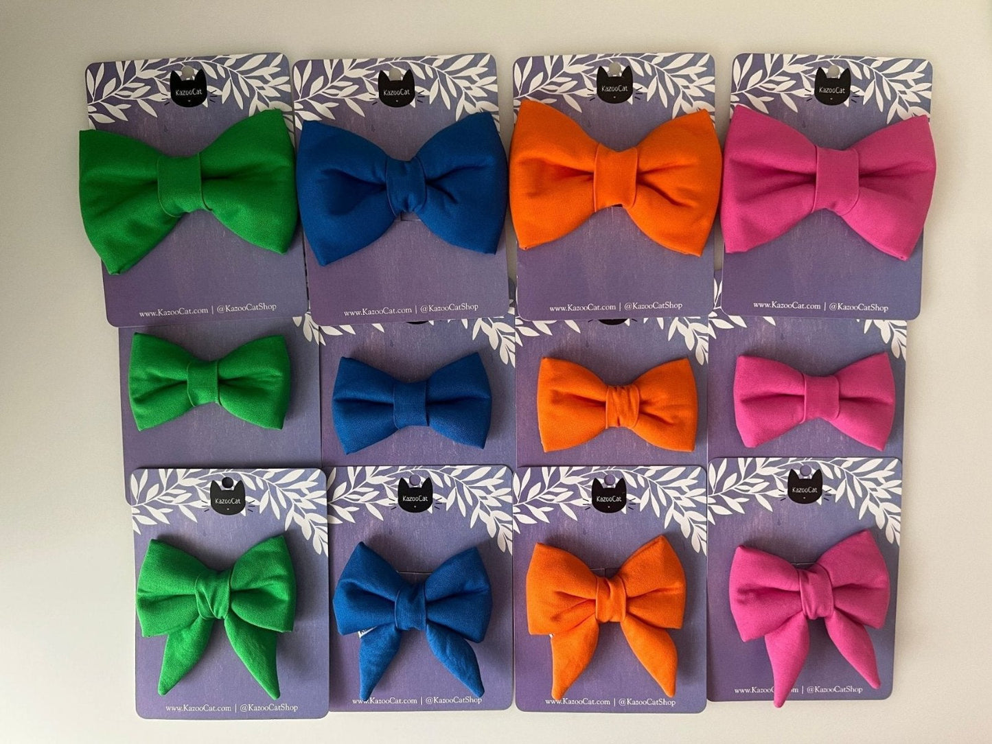 Solid Colored Bows - Handmade with Elastic Straps