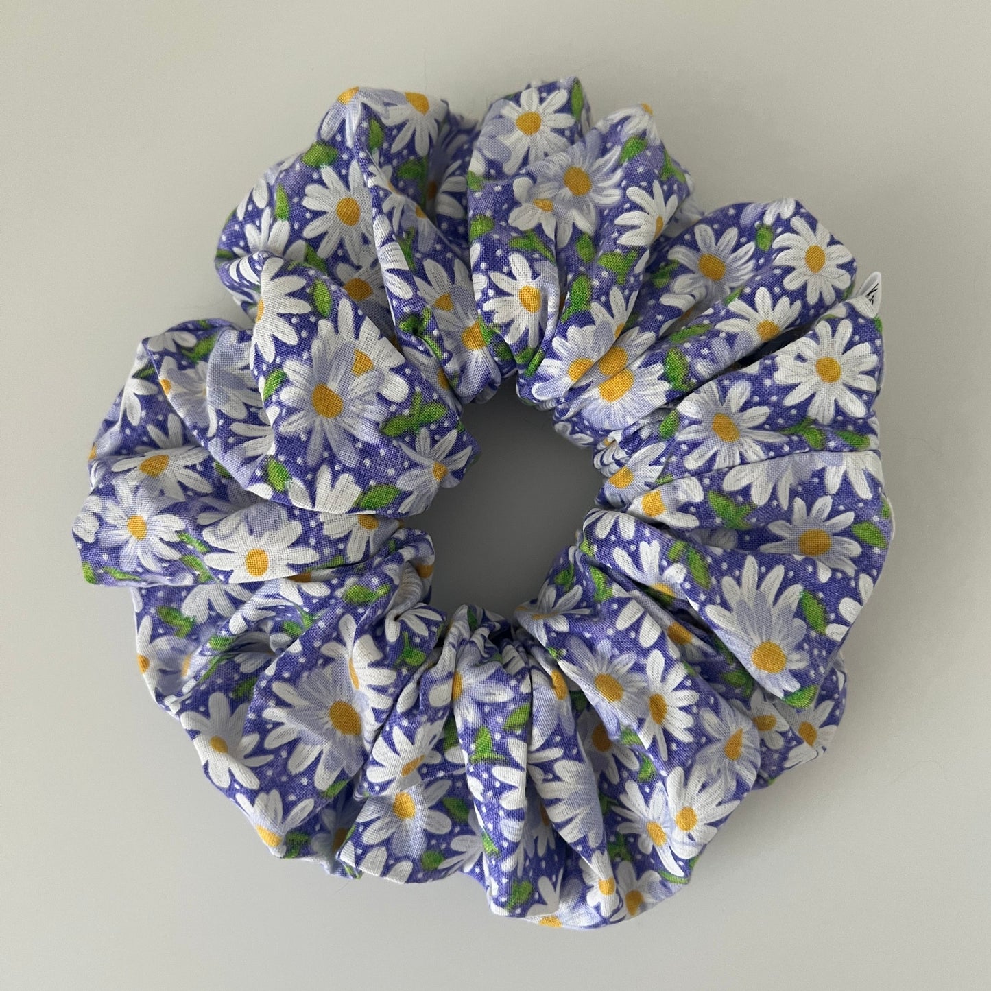 Floral Daisy Purple Scrunchie