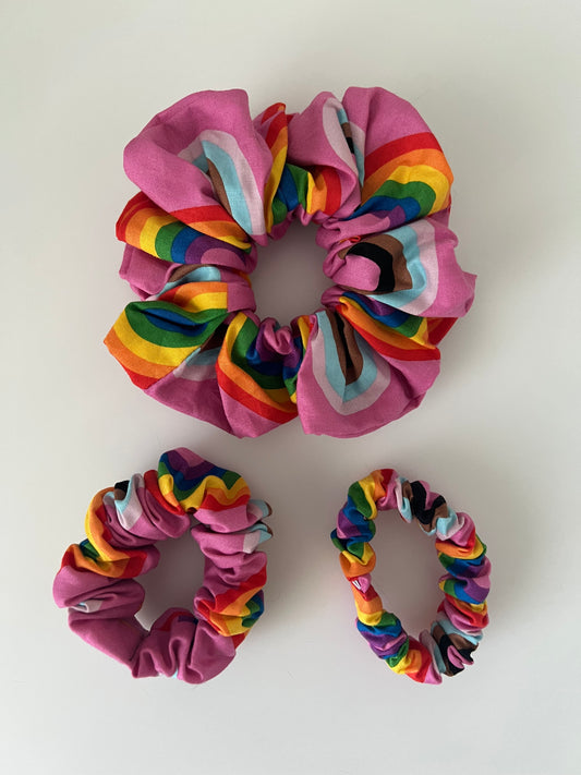 Double Rainbow Scrunchie