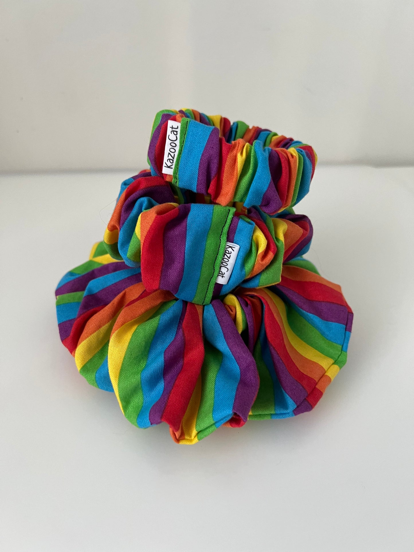 Rainbow Stripes Scrunchie