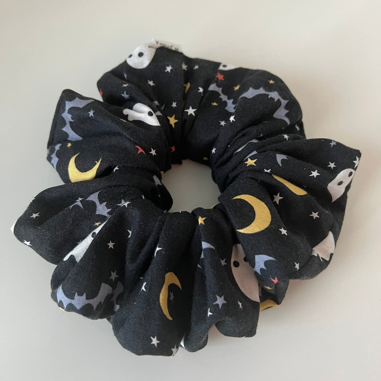 Ghosts, Bats, and Moons Scrunchie