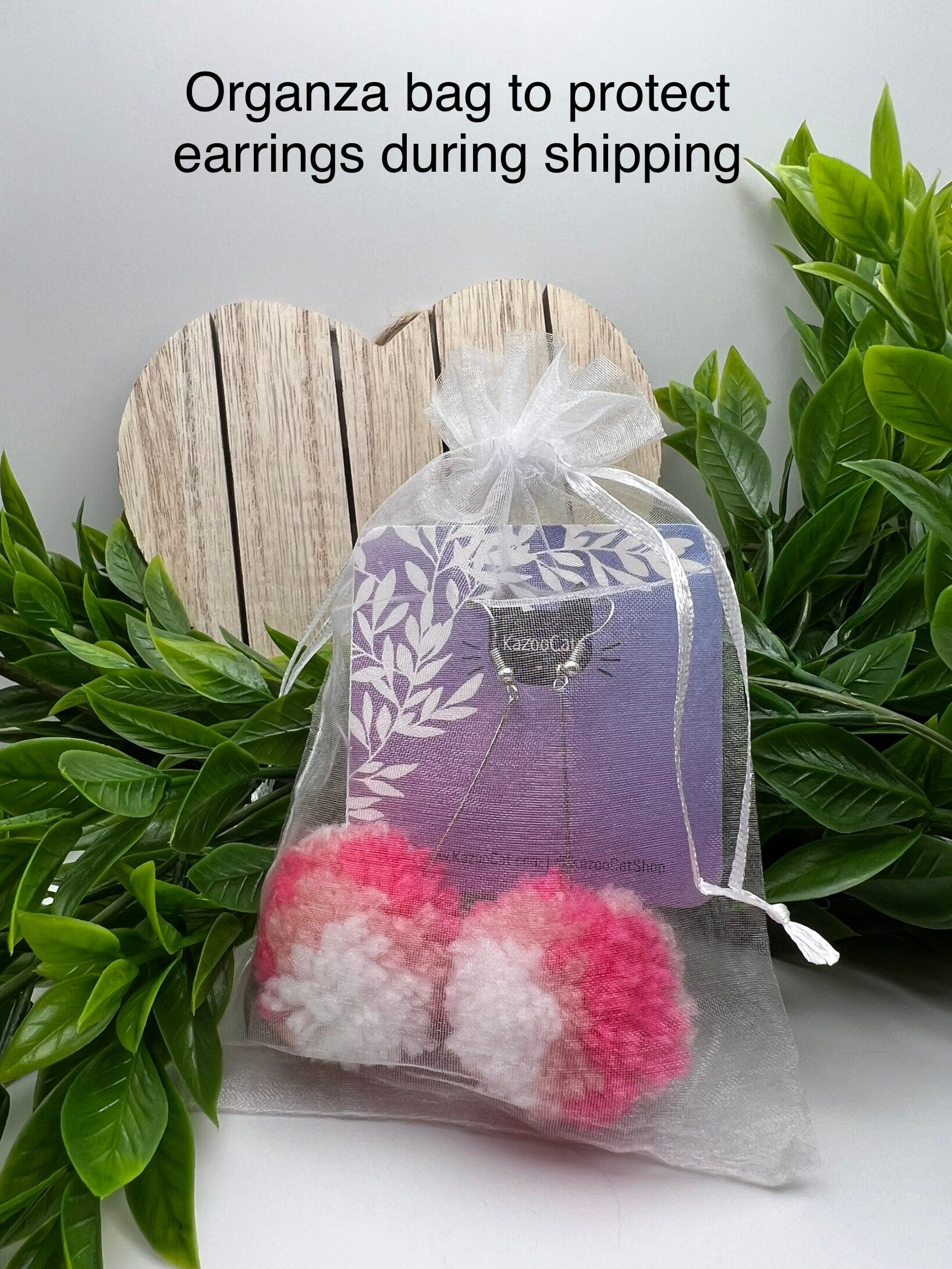 Pink Ombre Pom Pom Earrings