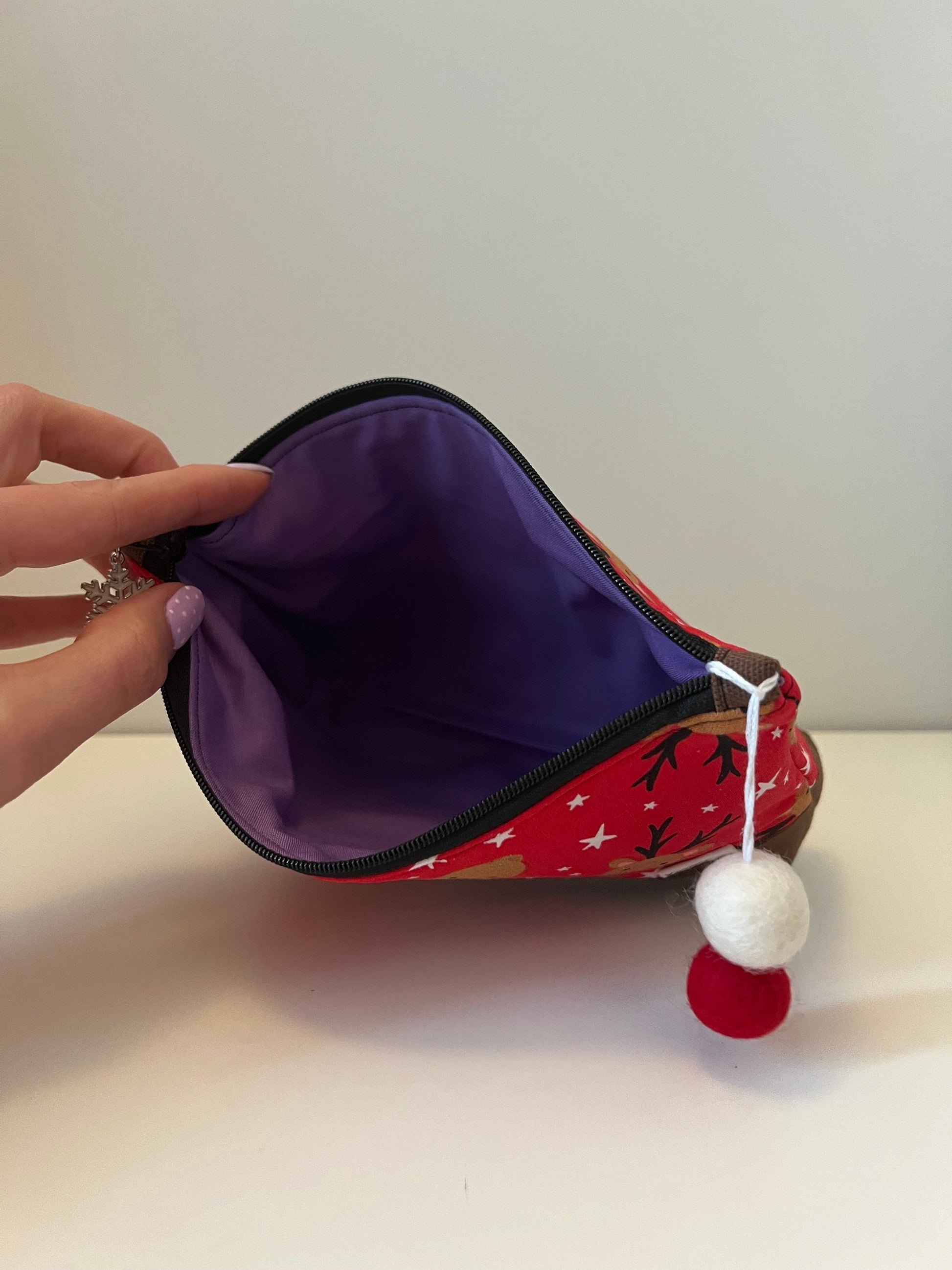 Christmas Two-Tone Stand-Up Zipper Pouch