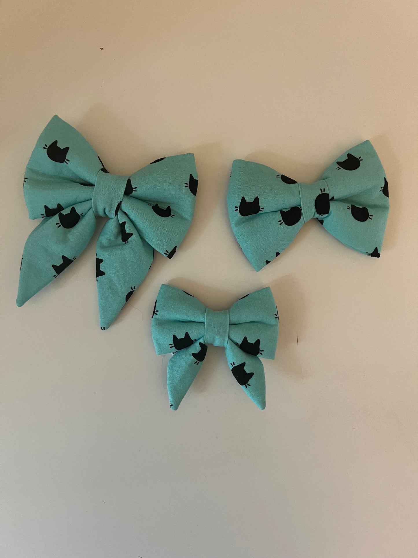 Turquoise Black Cat Bows