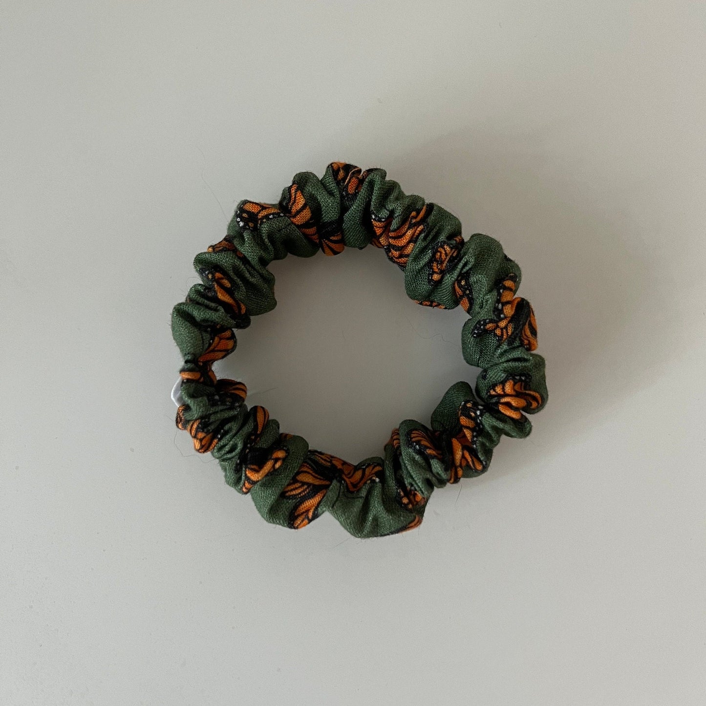 Green Monarch Butterfly Scrunchie