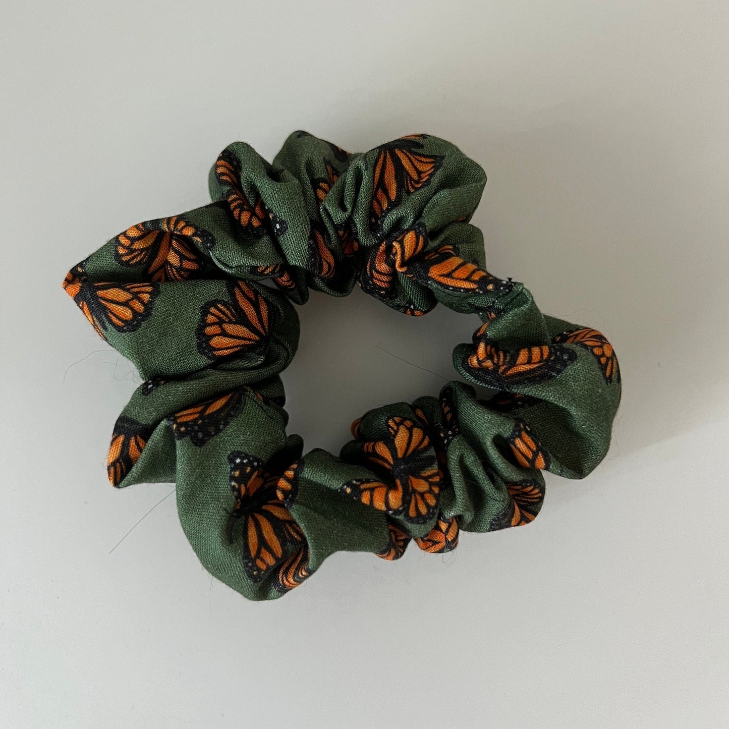 Green Monarch Butterfly Scrunchie