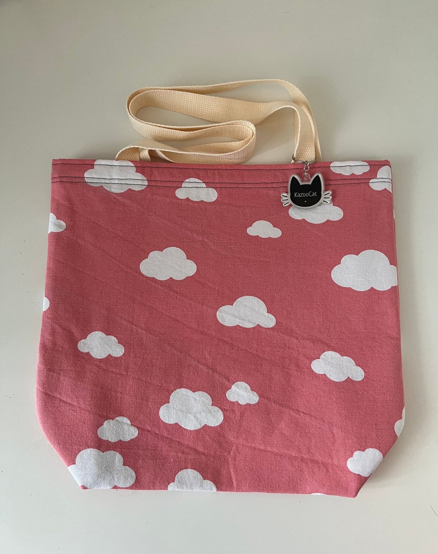 White Clouds in a Pink Sky Tote Bag