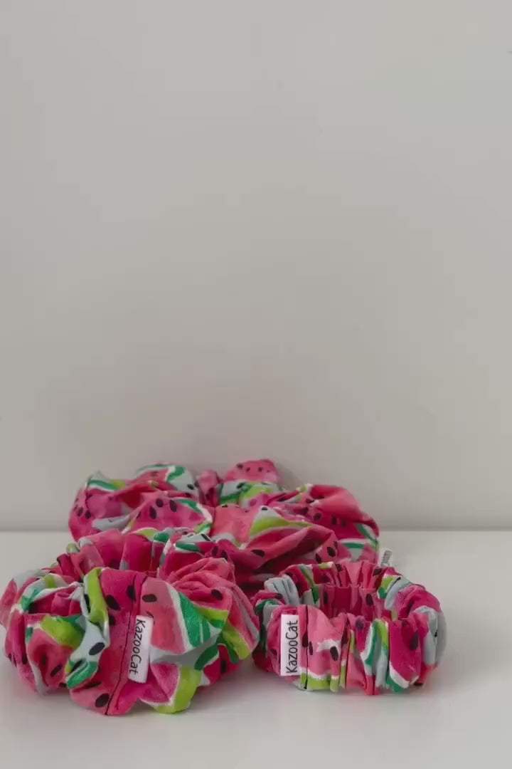 Watermelon Scrunchie - Handmade Elastic Hair Tie